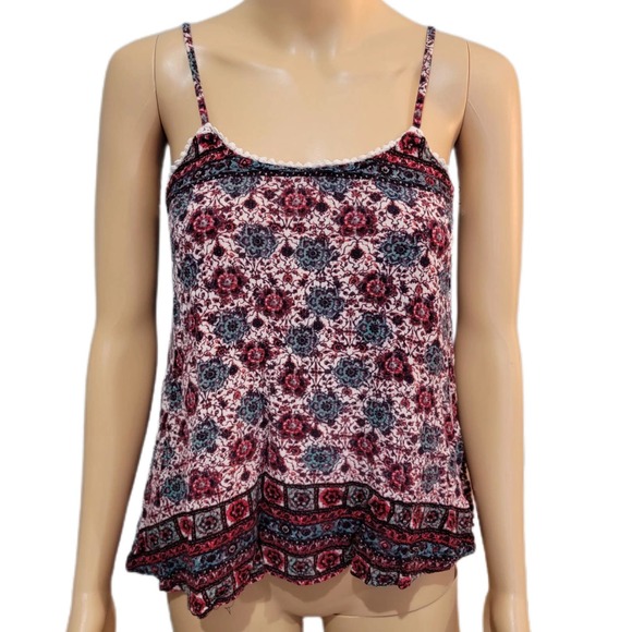 Polly & Esther Tops - Polly & Esther Boho Print Flowy Tank Top Large